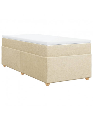 Giroletto a Molle con Materasso Crema 100x200 cm in Tessuto