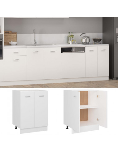 Armadio Inferiore Bianco 60x46x81,5 cm in Legno Multistrato