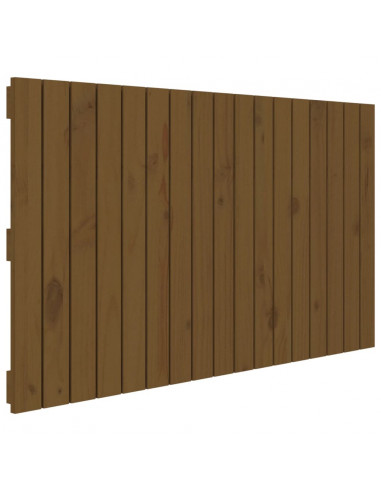 Testiera da Parete Miele 108x3x60 cm in Legno Massello di Pino