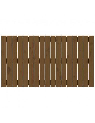 Testiera da Parete Miele 108x3x60 cm in Legno Massello di Pino