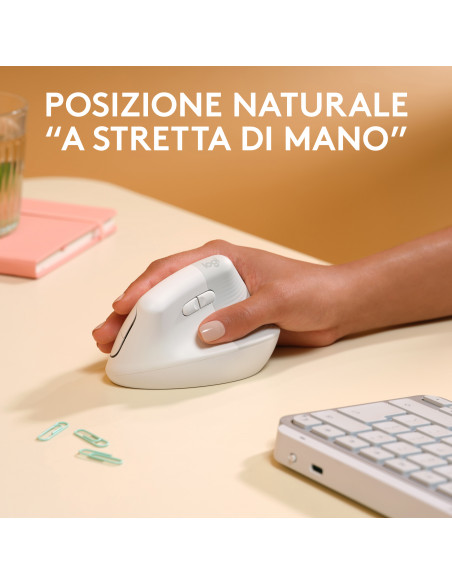 Logitech Lift for Mac mouse Ufficio Mano destra RF senza fili + Bluetooth Ottico 4000 DPI