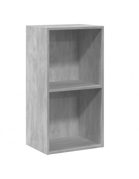 Libreria 5 Ripiani Grigio Cemento 40x30x76,5 Legno Multistrato