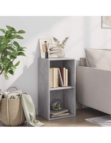 Libreria 5 Ripiani Grigio Cemento 40x30x76,5 Legno Multistrato