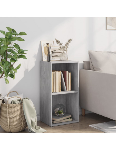 Libreria 5 Ripiani Grigio Cemento 40x30x76,5 Legno Multistrato