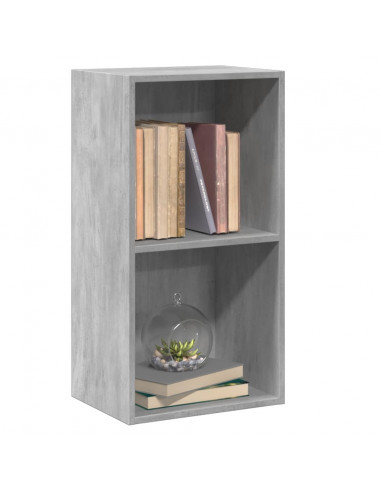 Libreria 5 Ripiani Grigio Cemento 40x30x76,5 Legno Multistrato