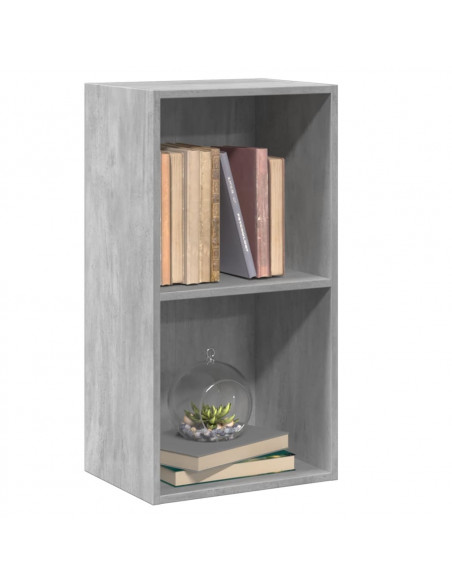 Libreria 5 Ripiani Grigio Cemento 40x30x76,5 Legno Multistrato