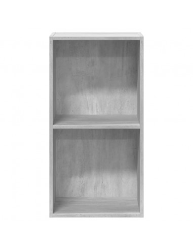 Libreria 5 Ripiani Grigio Cemento 40x30x76,5 Legno Multistrato