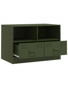 Mobile TV Verde Oliva 67x39x44 cm in Acciaio 2