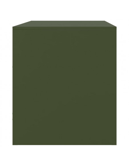 Mobile TV Verde Oliva 67x39x44 cm in Acciaio