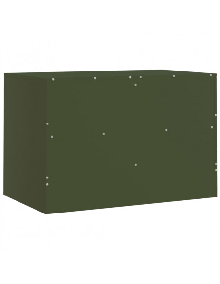 Mobile TV Verde Oliva 67x39x44 cm in Acciaio
