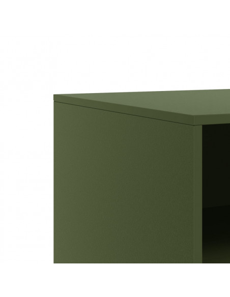 Mobile TV Verde Oliva 67x39x44 cm in Acciaio