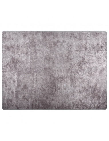 Tappeto Lavabile Grigio 400x300 cm Antiscivolo