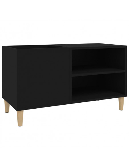 Mobile Porta Dischi Nero 84,5x38x48 cm in Legno Multistrato