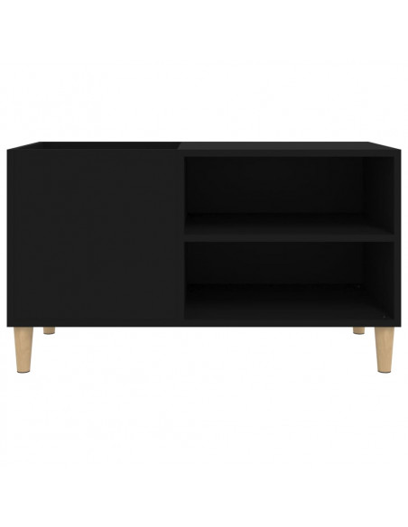 Mobile Porta Dischi Nero 84,5x38x48 cm in Legno Multistrato
