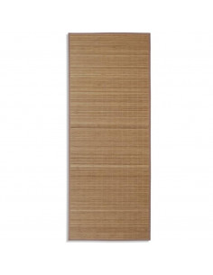 Tappeto Rettangolare in Bambù Marrone 80 x 200 cm 2