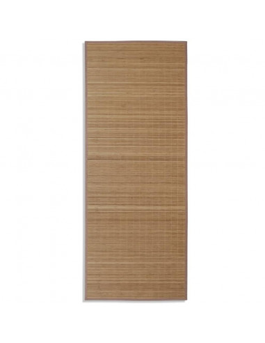 Tappeto Rettangolare in Bambù Marrone 80 x 200 cm