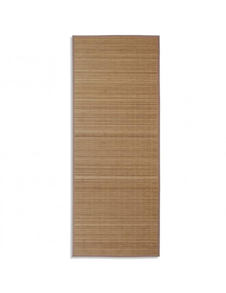 Tappeto Rettangolare in Bambù Marrone 80 x 200 cm