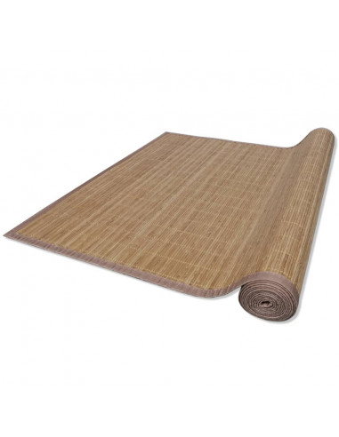 Tappeto Rettangolare in Bambù Marrone 80 x 200 cm