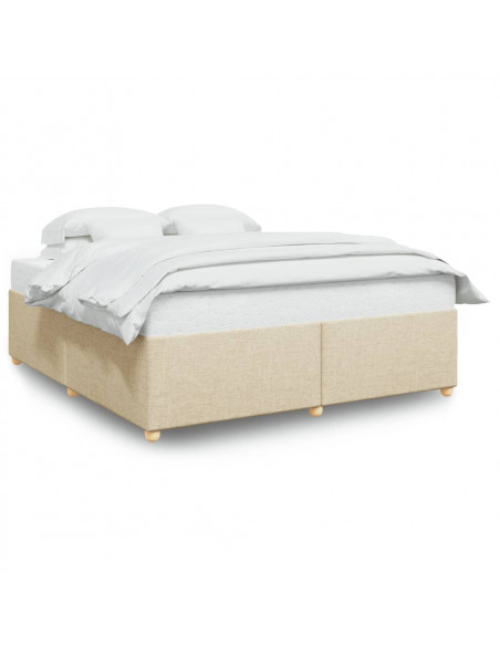 Giroletto senza Materasso Crema 180x200 cm in Tessuto