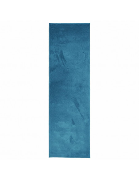 Tappeto OVIEDO a Pelo Corto Turchese 80x250 cm