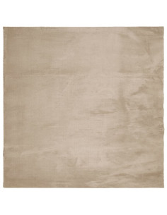 Tappeto a Pelo Corto HUARTE Morbido e Lavabile Sabbia 120x120cm 2
