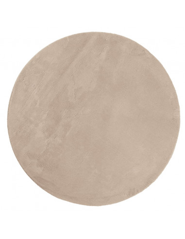 Tappeto a Pelo Corto HUARTE Morbido e Lavabile Sabbia Ø 120 cm