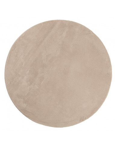 Tappeto a Pelo Corto HUARTE Morbido e Lavabile Sabbia Ø 200 cm