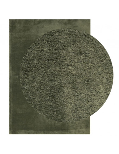 Tappeto Pelo Corto HUARTE Morbido Lavabile Verde Bosco