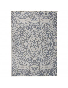 Tappeto da Esterni a Tessitura Piatta 140x200 cm Motivo Blu 2