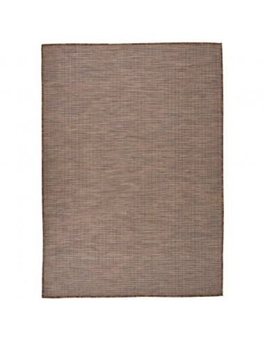 Tappeto da Esterni a Tessitura Piatta 140x200 cm Marrone