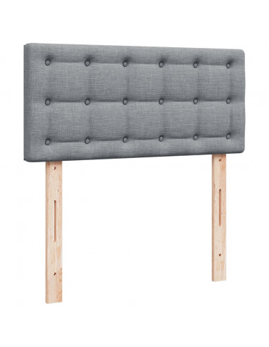 Giroletto a Molle con Materasso Grigio Chiaro 80x200 cm Tessuto