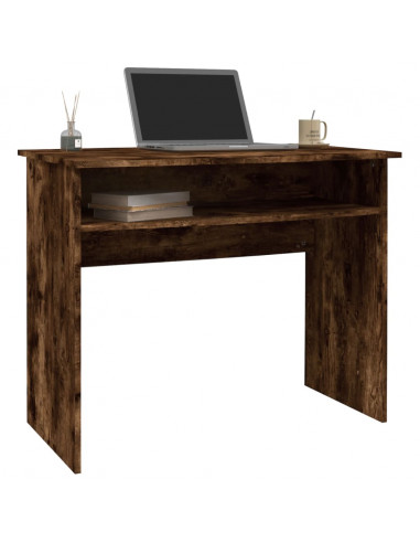 Scrivania Rovere Fumo 90x50x74 cm in Legno Multistrato