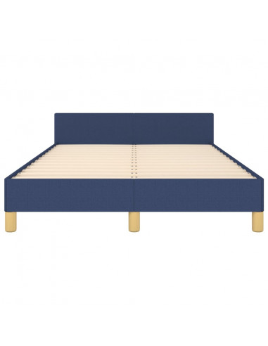 Giroletto con Testiera Blu 120x200 cm in Tessuto