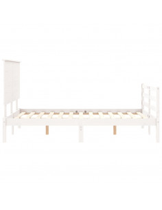 Giroletto con Testiera Bianco Small Double Legno Massello 2