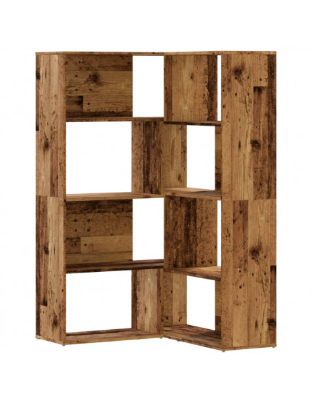 Libreria a 4 Ripiani Legno Vecchio 85x85x140 cm in Truciolare