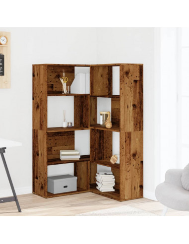 Libreria a 4 Ripiani Legno Vecchio 85x85x140 cm in Truciolare