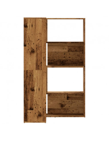 Libreria a 4 Ripiani Legno Vecchio 85x85x140 cm in Truciolare
