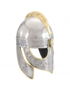 Elmo Beowulf Antico Replica LARP Argento in Acciaio 2