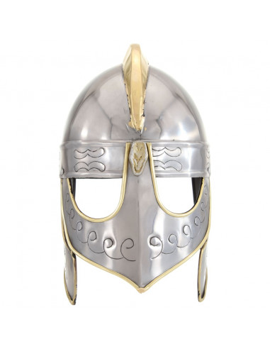 Elmo Beowulf Antico Replica LARP Argento in Acciaio