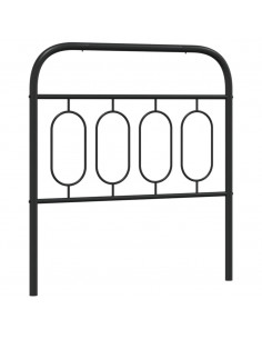 Testiera di Ricambio in Metallo Nero 80 cm 2