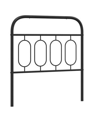 Testiera di Ricambio in Metallo Nero 80 cm