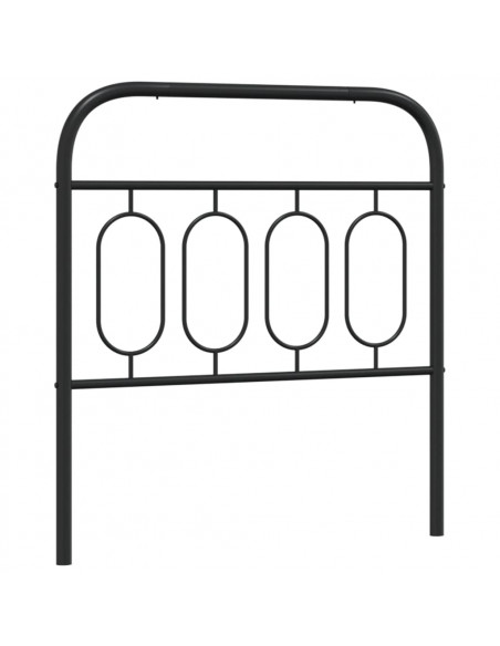 Testiera in Metallo Nero 80 cm