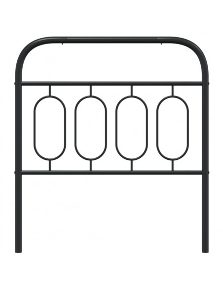 Testiera in Metallo Nero 80 cm