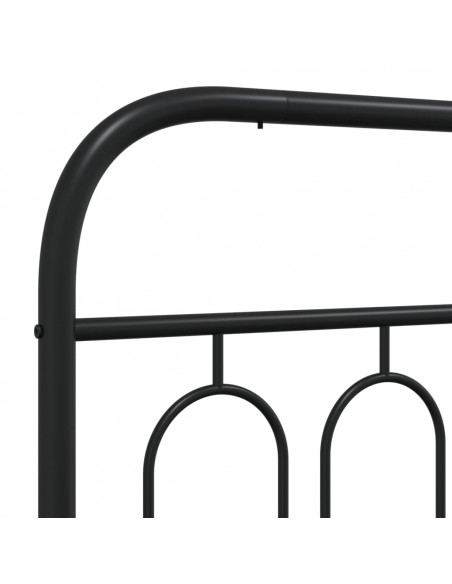 Testiera in Metallo Nero 80 cm