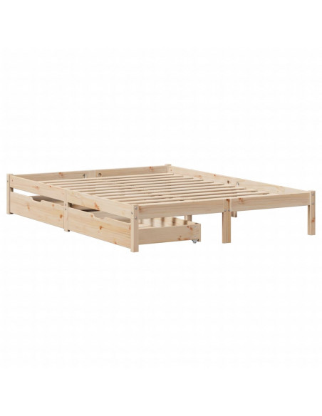 Letto senza Materasso 120x190 cm in Legno Massello di Pino