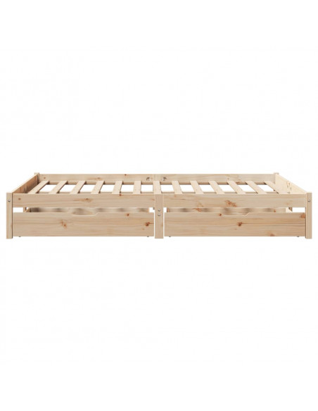 Letto senza Materasso 120x190 cm in Legno Massello di Pino