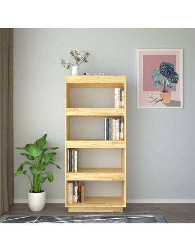 Libreria/Divisorio 60x35x135 cm in Legno Massello di Pino