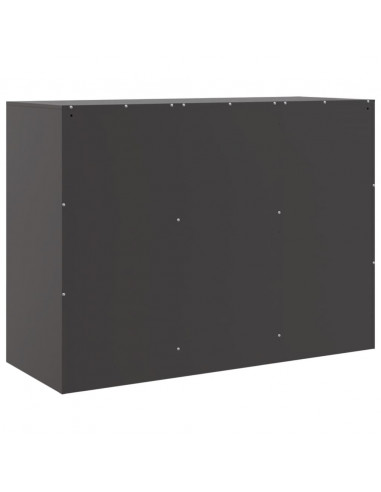 Credenza Nera 99x39x73 cm in Acciaio