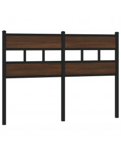 Testiera Rovere Marrone 120 cm in Acciaio e Truciolato 2