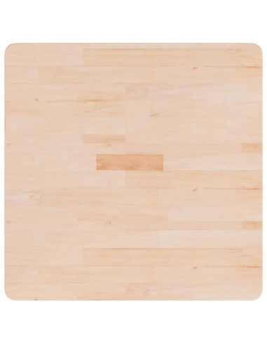 Piano Tavolo Quadrato 70x70x4 cm Massello Rovere Non Trattato